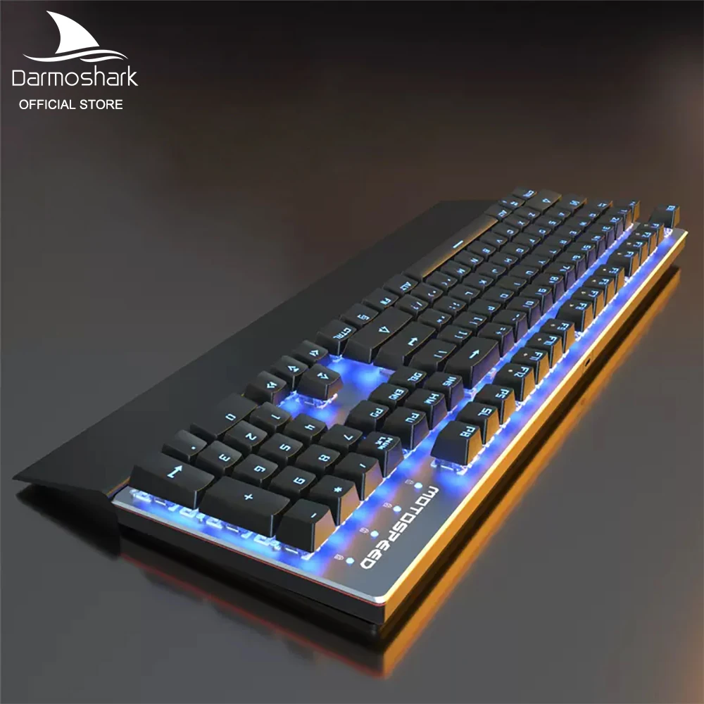 

GK89 Wireless Wired Gaming Mechanical Keyboard Motospeed Darmoshark Computer Office Keypad 104 Keys LED Backlit For PC Laptop