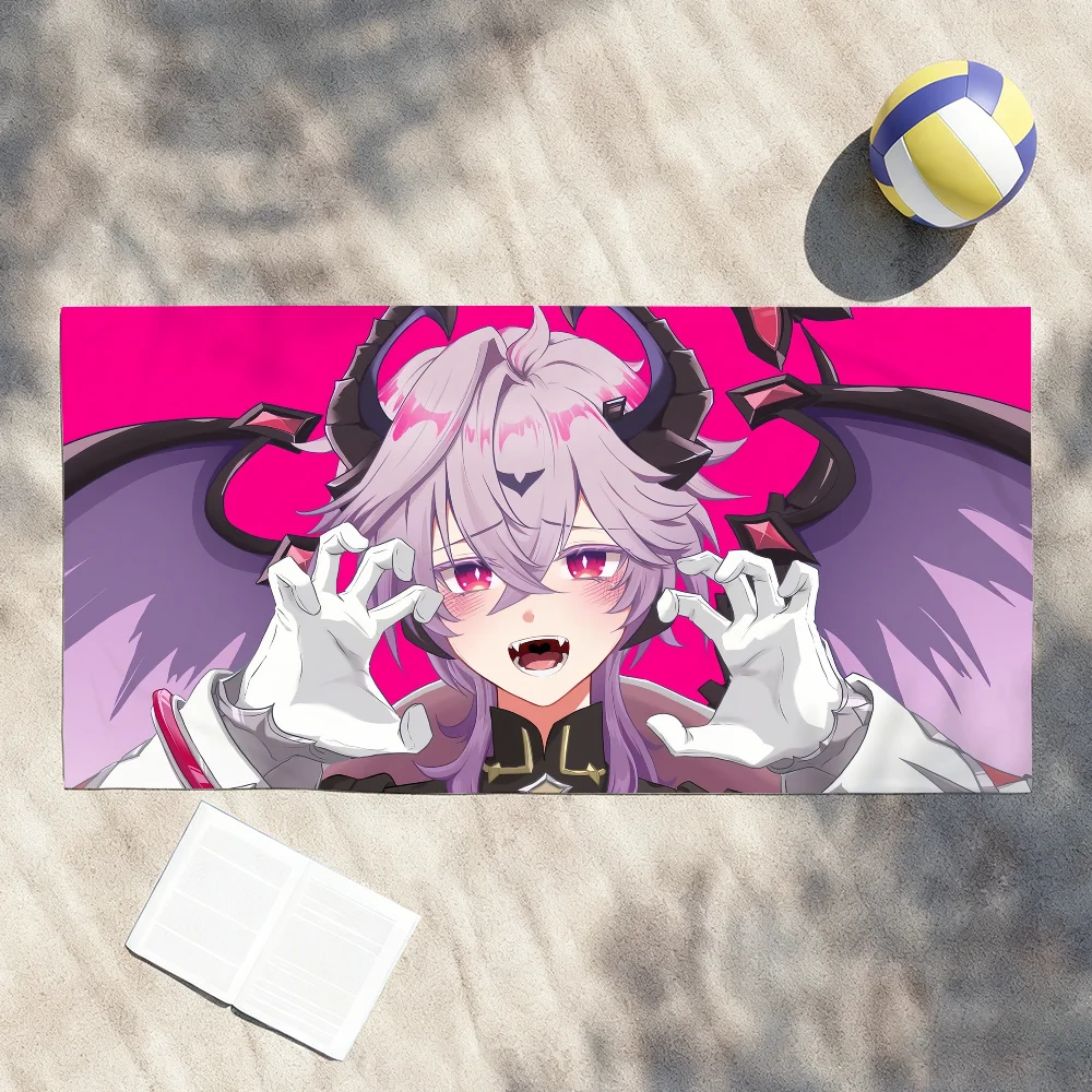 Game Durin Genshin Impact Towel Soft Lightweight Anti-Sand Large Beach Towel Quick-Drying Bath Sports Family