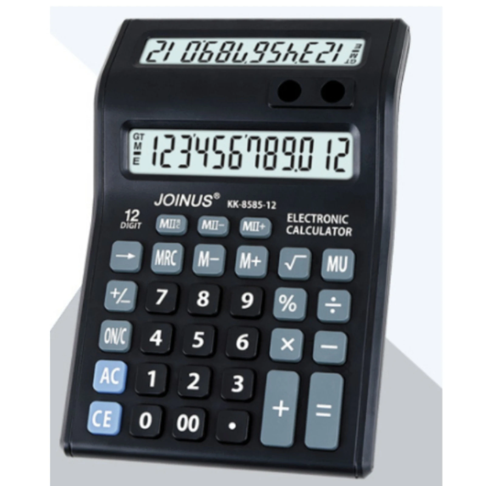 Two-screenScreen Calculator Angled Display Solar Battery Calculator for Desk