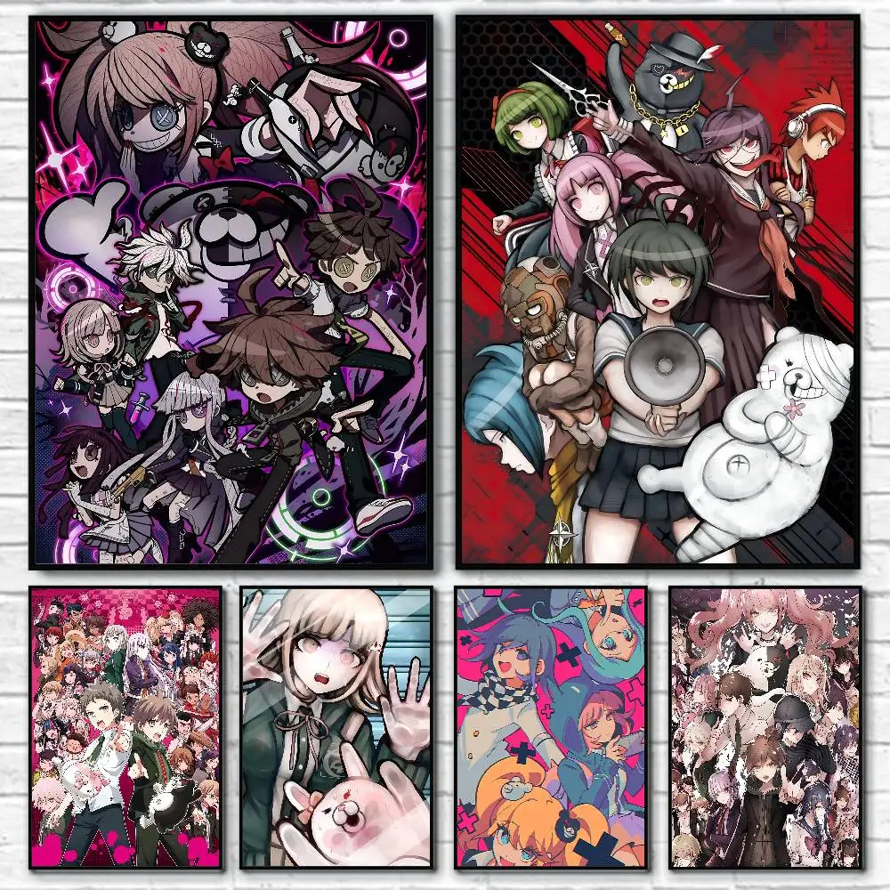 1PC Game D-Danganronpa T-Trigger H-Happy H-Havoc Posters HD Print Vintage Wall Art Decor for Home Study Room