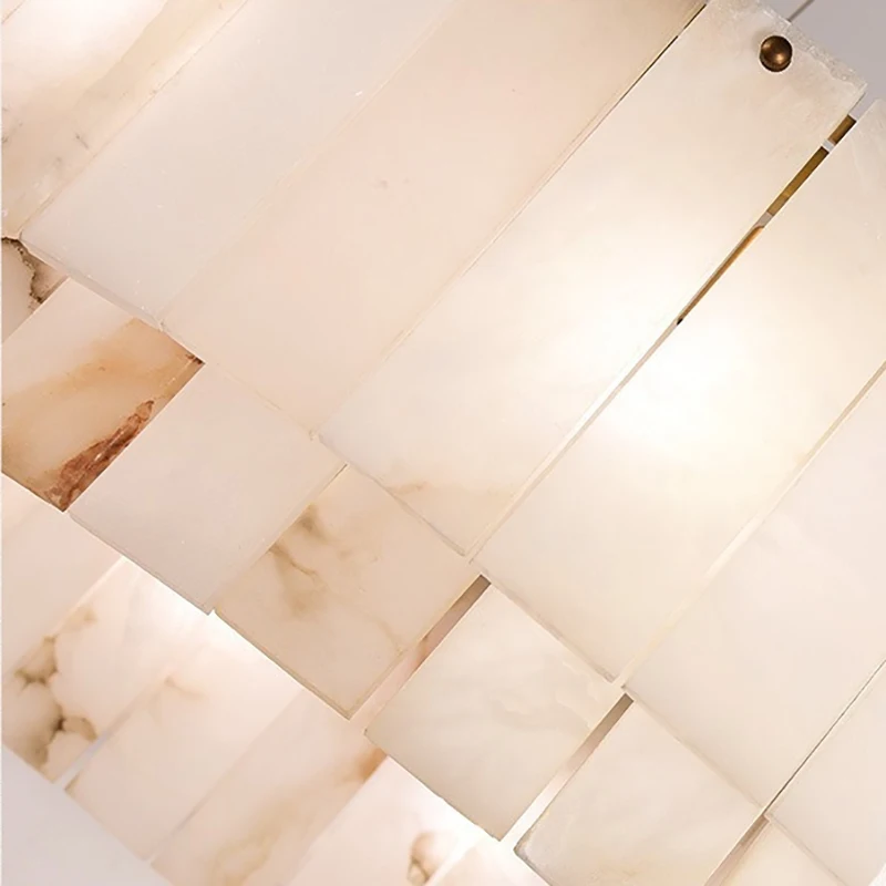 

Marble Brass Modern Ceiling Chandelier New Chinese Home Decoration Designer Luxury Chandelier Villa Restaurant Chandelier