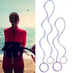 Elastic Hair Ties Ponytail Holders Colorful Gym Sports Hair Bands Spiral Long Pony Tial Wrap for Women Thick Hair for Wind Water