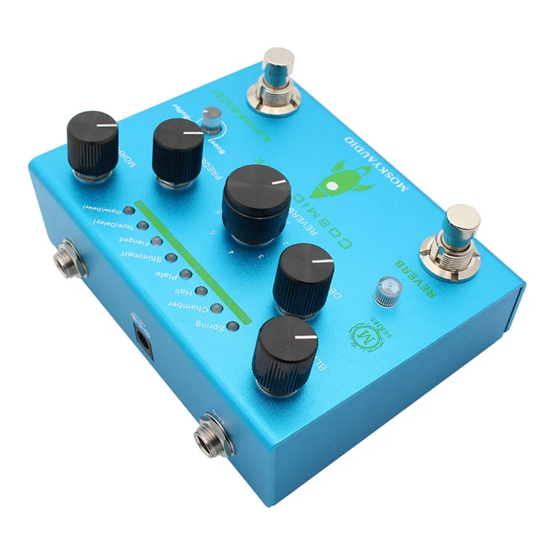 

MOSKYAUDIO COSMIC BLUE Guitar Bass Effects Pedal Reverb 8 Models Function Guitar Bass Effects Processor Parts Replacement