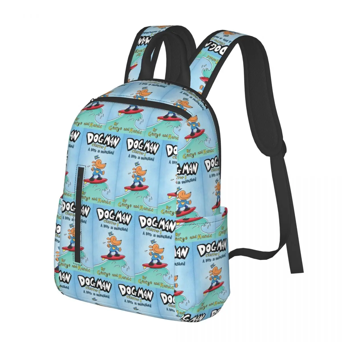 

Dog Man Movie Dav Pilkey Student Backpack School Bag Hiking Travel Daypack for Men Women Fashion Bookbag Shoulder Bags