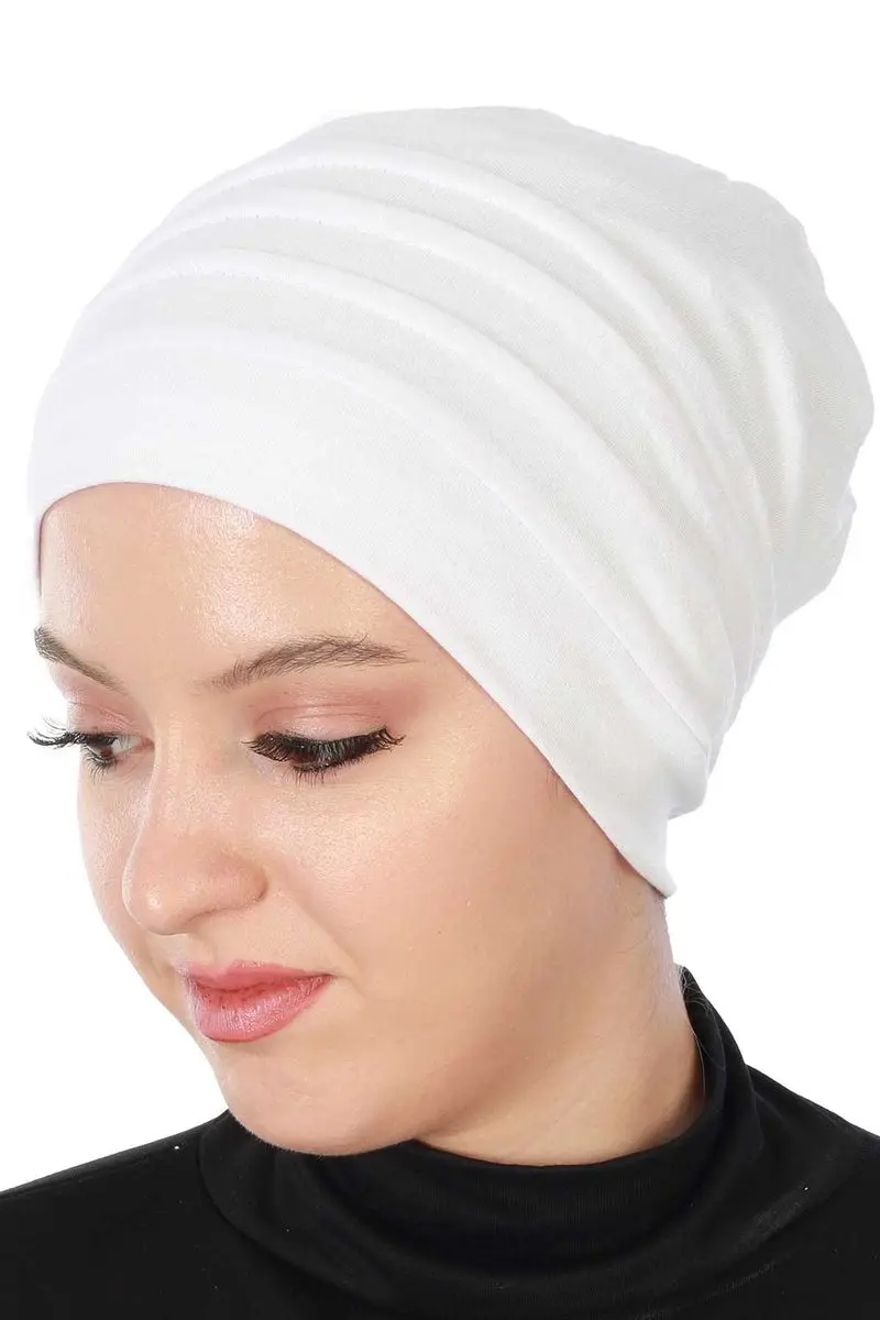 Baret Model Hijab Bone White