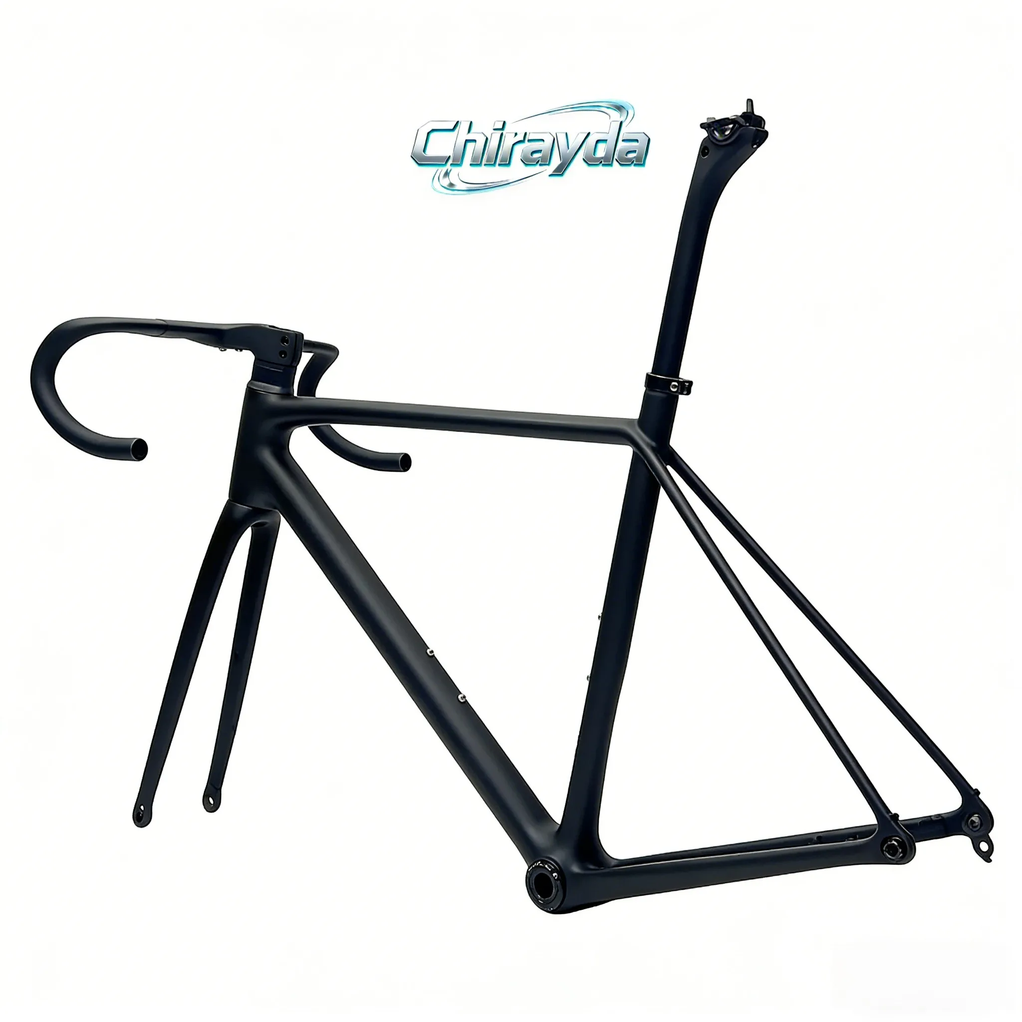 

Велосипедная рама CHIRAYDA Ultralight NEW T1200 из карбона, 700*32C, с резьбой T47, усиленная, 800 г, для дисковых тормозов