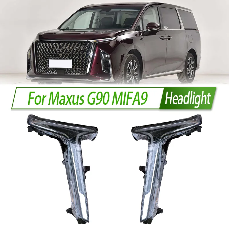 For Maxus G90 MIFA9 LED Headlight Assembly OEM Style Front Headlamp Bulb Socket Plug & Play Replacement