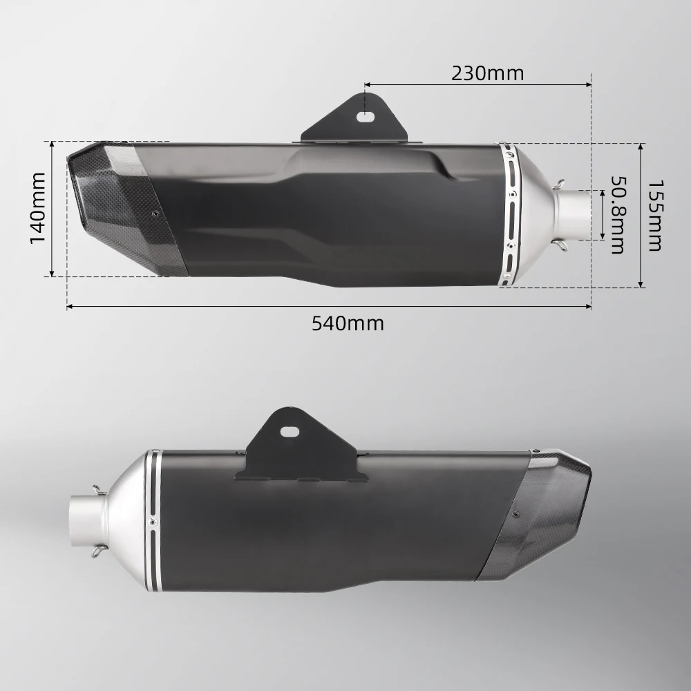 For TMAX530 560 Motorcycle Exhaust Muffler Modified Pipe Connection Middle Tube Link full exhaust muffler styem