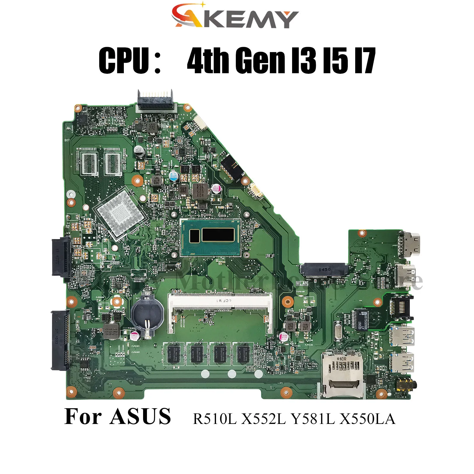 

Материнская плата для ноутбука X550LA ASUS VivoBook Y581L X550L X552L R510L X550LB X550LC X550LD X550LN с процессором I3 I5 I7 stk