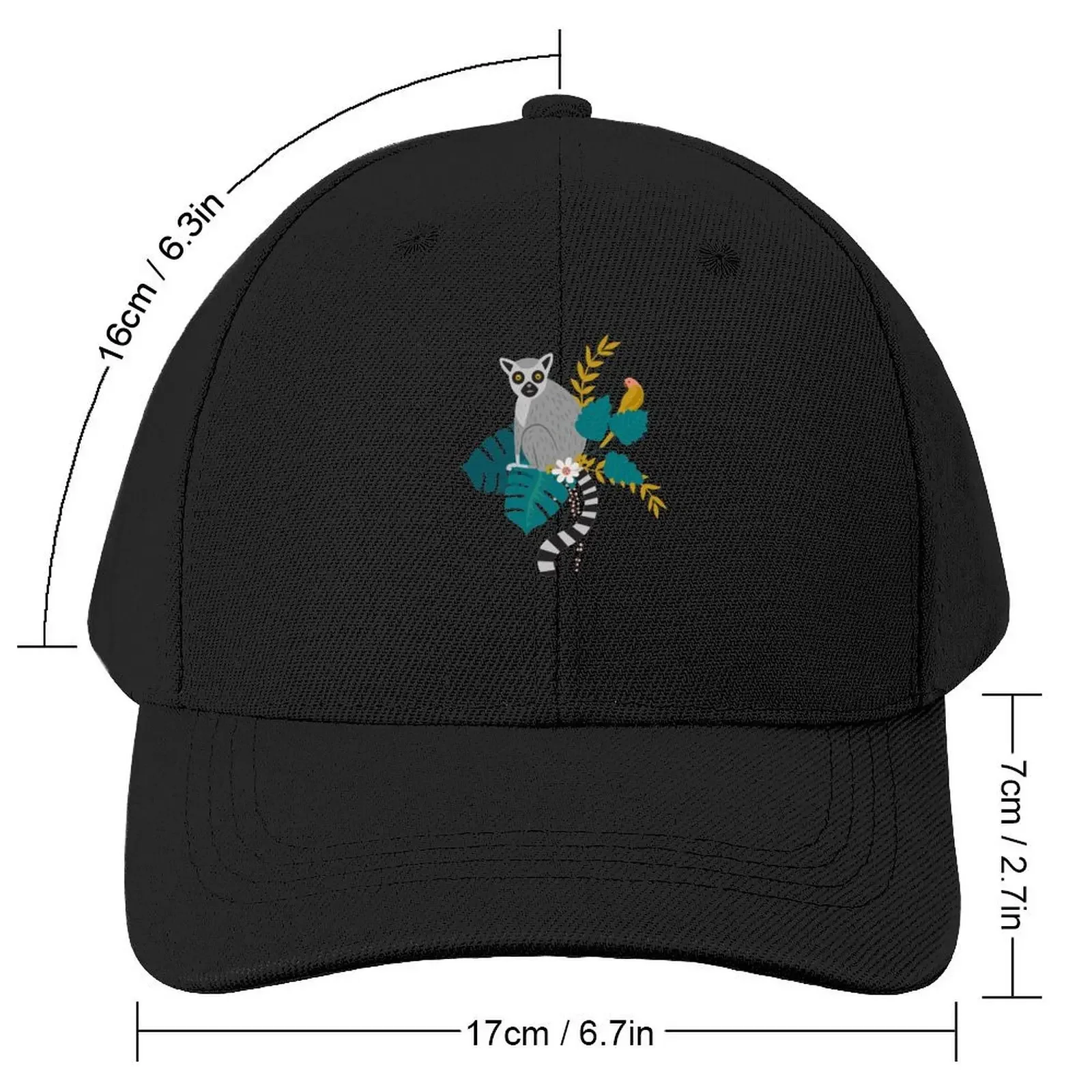 Lemurs in a Blue Jungle Baseball Cap Hip Hop Horse Hat foam party Hat Women Hats Men's