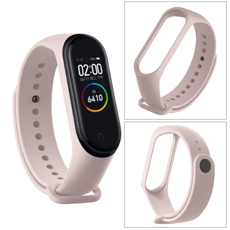 NEW Suitable For Xiaomi Mi Band Mi3 Mi4 Mi5 Mi6 Mi7 Mi8 Colorful Silicone Replacement Strap M3 M4 M5 M7 M8 Sports Strap