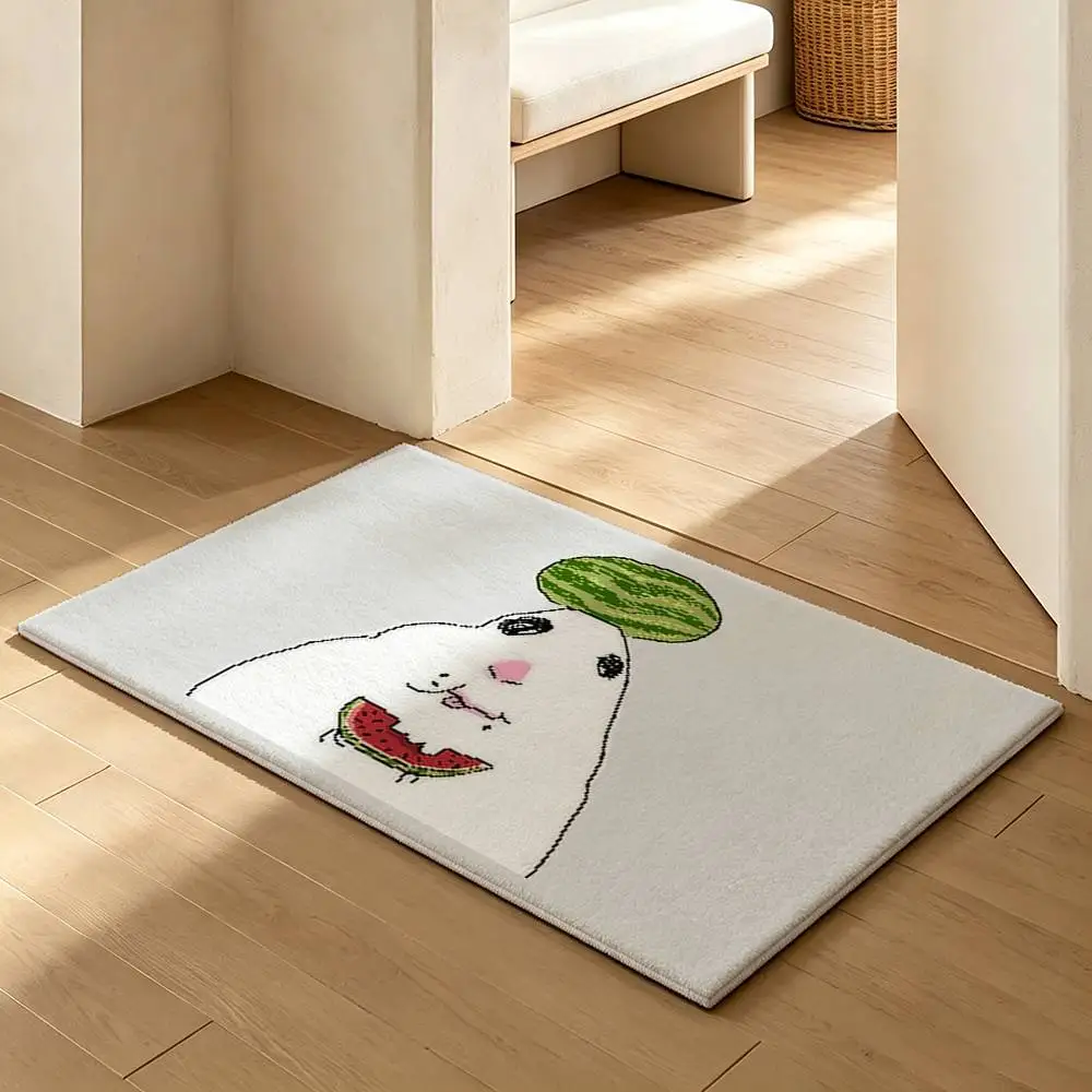 FUNNY H-Hamster Caveman  Soft Absorbent Decorative Floor Mat for Bathroom Entryway Living Room
