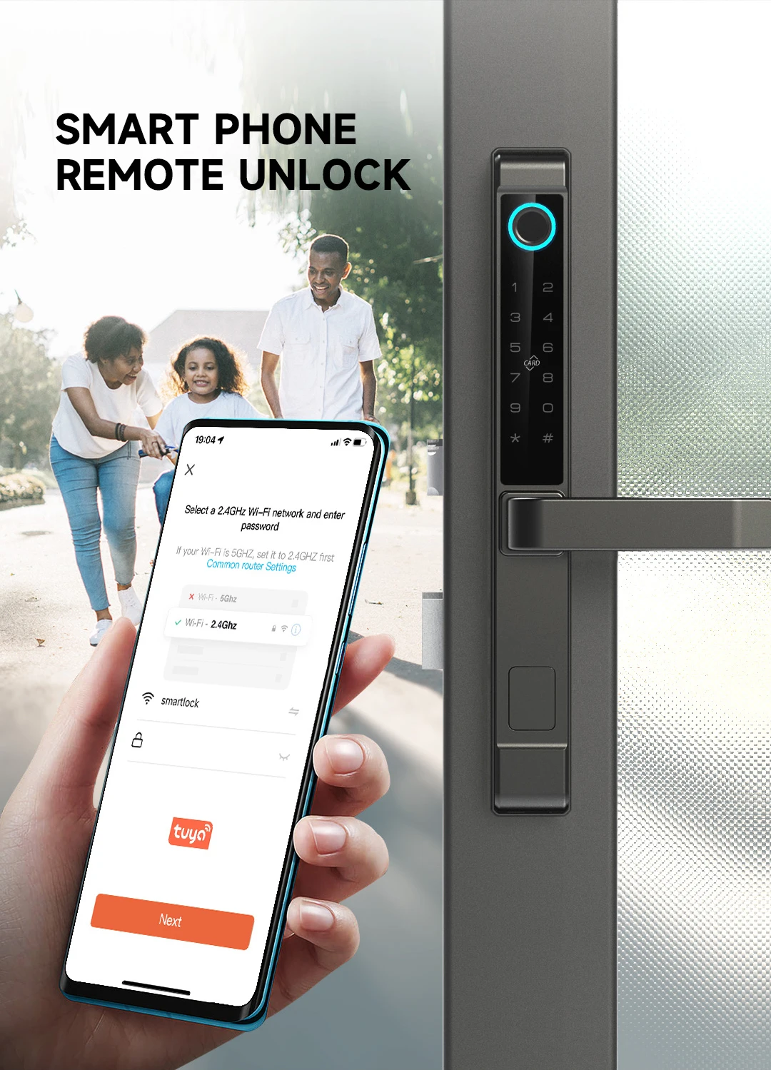 STLF IP65防水屋外アルミ製スライドドアロック デジタルパスワードTuya Wifiスマートロック