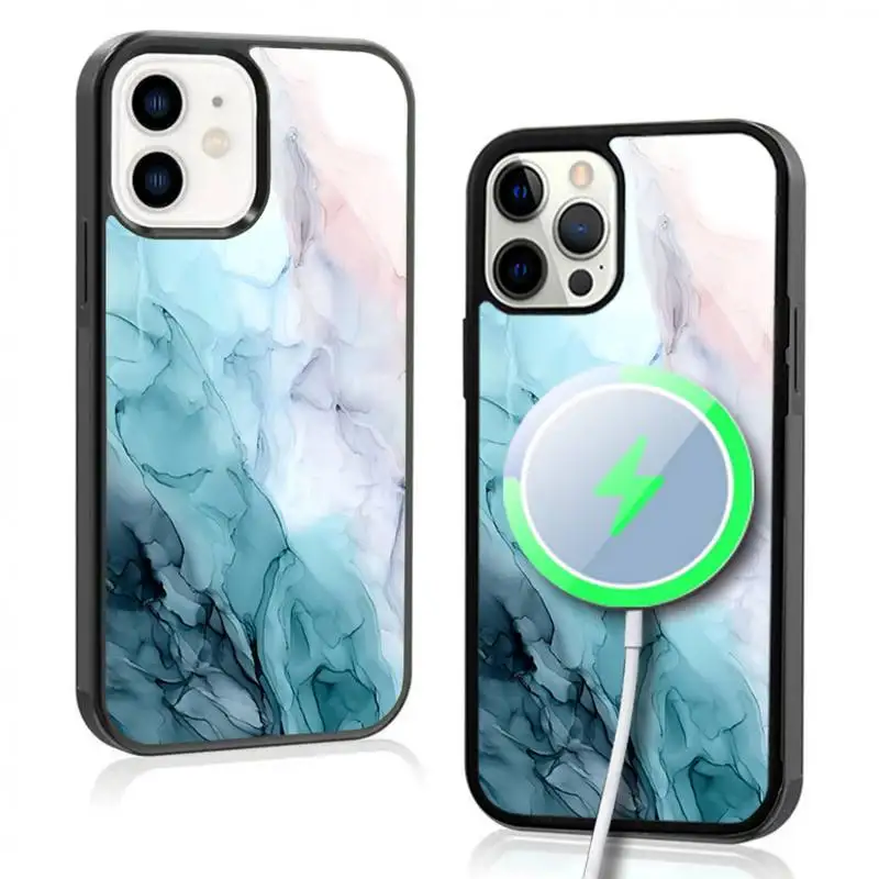 

Beachy Pastel Flowing Ombre Abstract Case For iphone 11 12 13 14 15 Plus Pro Max Mirror Acrylic For Magsafe Wireless Charging