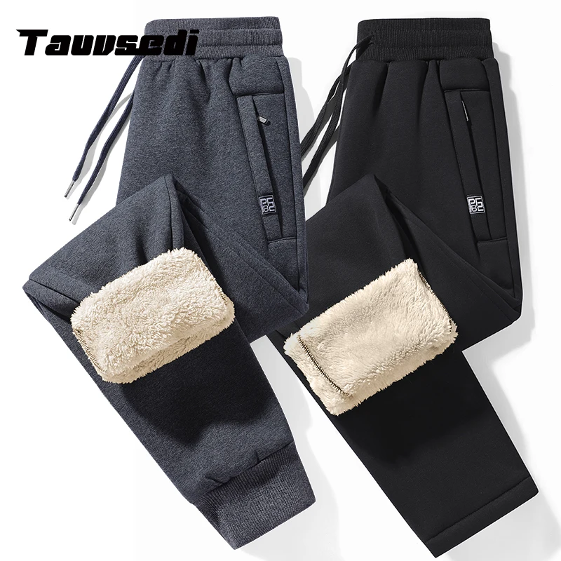 Men Winter Thick Warm Pants Mens Feelce Casual Joggers Pants Sweatpant Trousers Mens Autumn Fashion Thermal Sports Pants Male