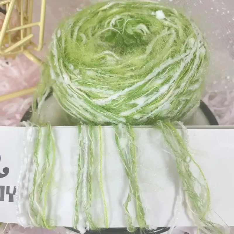 80g/ball New Hand Mixing Yarn Green Grassland Series DIY Handmixed Thread Scarf Weaving Material Handmade Stick Needle Gifts