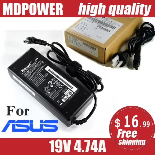 ノートブック用mdpower,asus n53jq n53x n56vm n61w,電源,アダプター,充電コード19v 4.74a