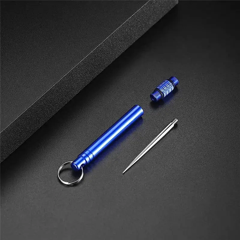 ABZT 6 Palitos de Dente de Titânio Metálicos, Palitos de Dente Portáteis Reutilizáveis com Suporte de Aço Inoxidável