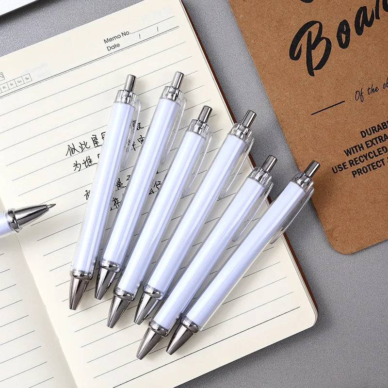 Simple Push-button Neutral Pen with 0.38 Writing Tip Black Quick-drying Suitable for Exam Practice Office Culture Pen Water Pen