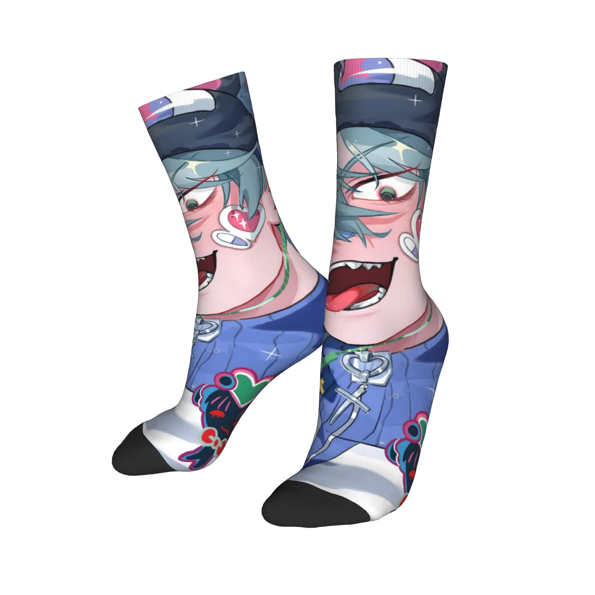 

Модные мужские носки в стиле хип-хоп, носки в стиле аниме с изображением инопланетянина, полиэстеровые женские носки для скейтборда, весна-лето, осень-зима