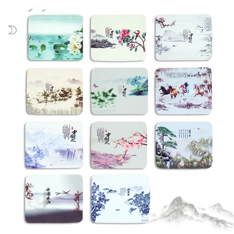 Microfiber Cleaner Chinese Trend Ink Landscape Painting Cleaning Cloth For Watch Camera Computer Glasses Jewelry Wipes Custom