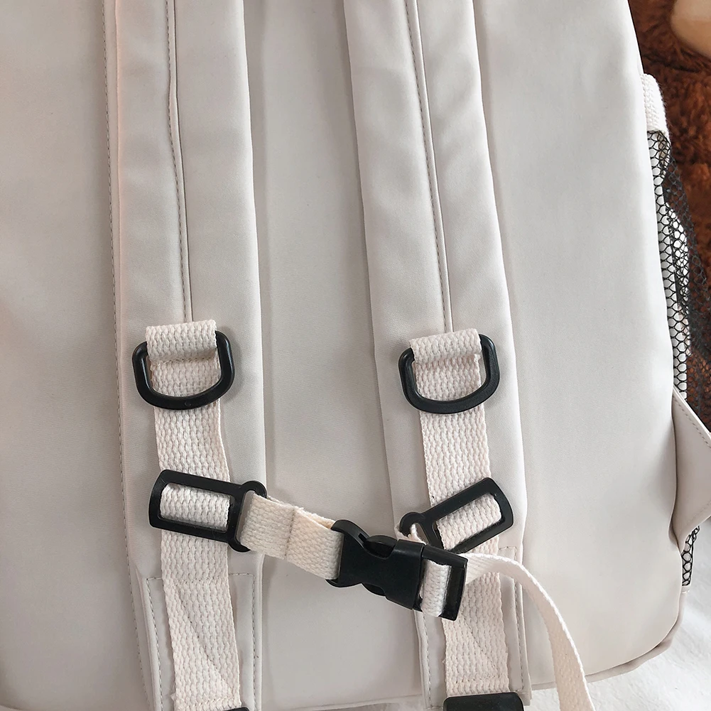Zaini multitasche in nylon Zaino casual Borsa da scuola per ragazza di grande capacità Zaino per laptop per studenti delle scuole superiori Dolce Bookbag