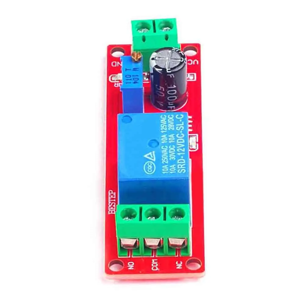 NE555 Delay Switch Board Monostable Switch Timer Delay Relay Shield Module DC 12V 0 To 10 Second Onboard Equipment