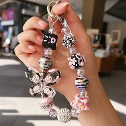 Short Chain Sweet and Cool Painted Mobile Phone Lanyard Wrist Bo Portable Pendant Phone Case Universal Anti Loss Lanyard For Key