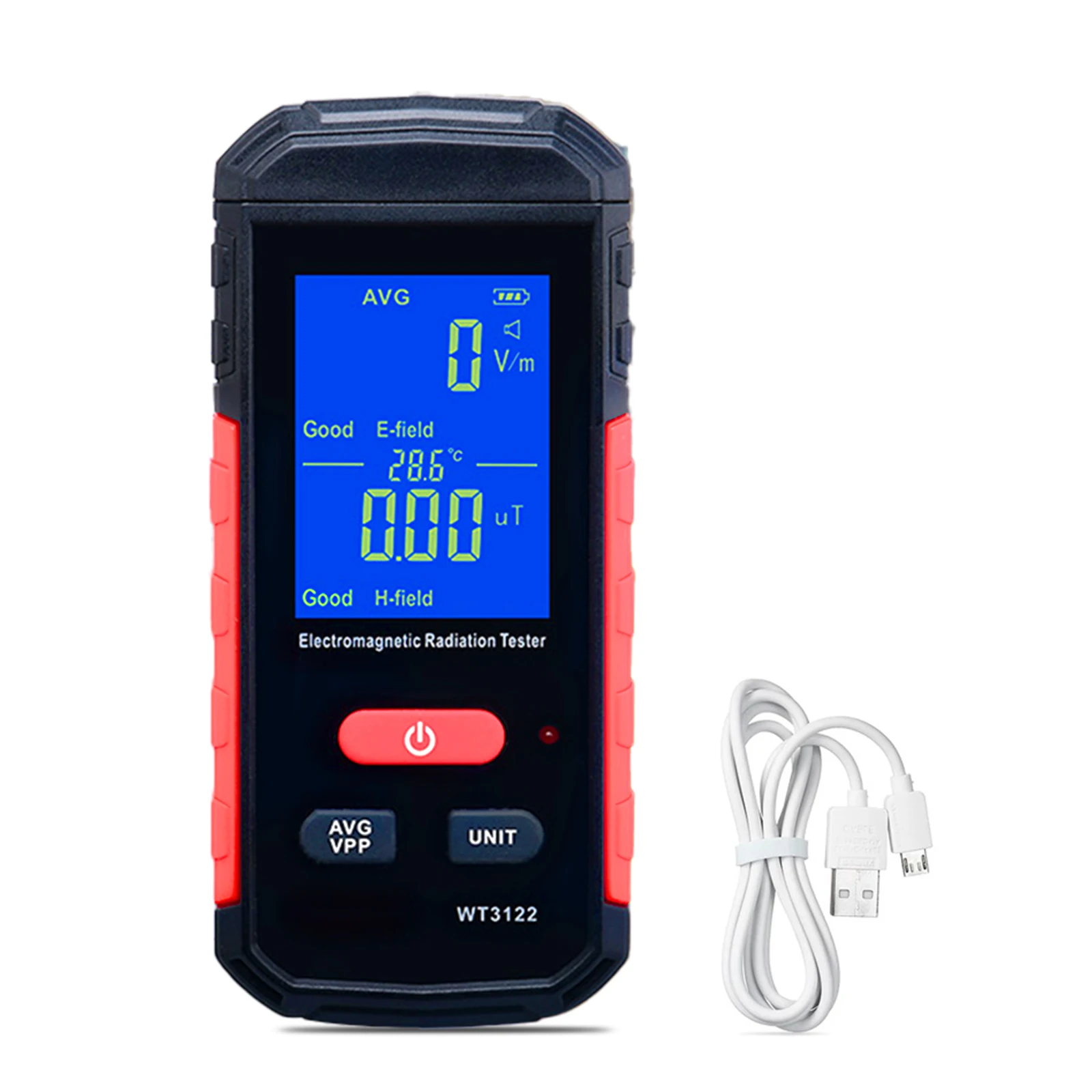EMF Meter Radiation Detector Electric Magnetic Field Tester LCD Digital Dual Probe 5Hz-3.5GHz Counter 3-in-1 EMF Reader for Home