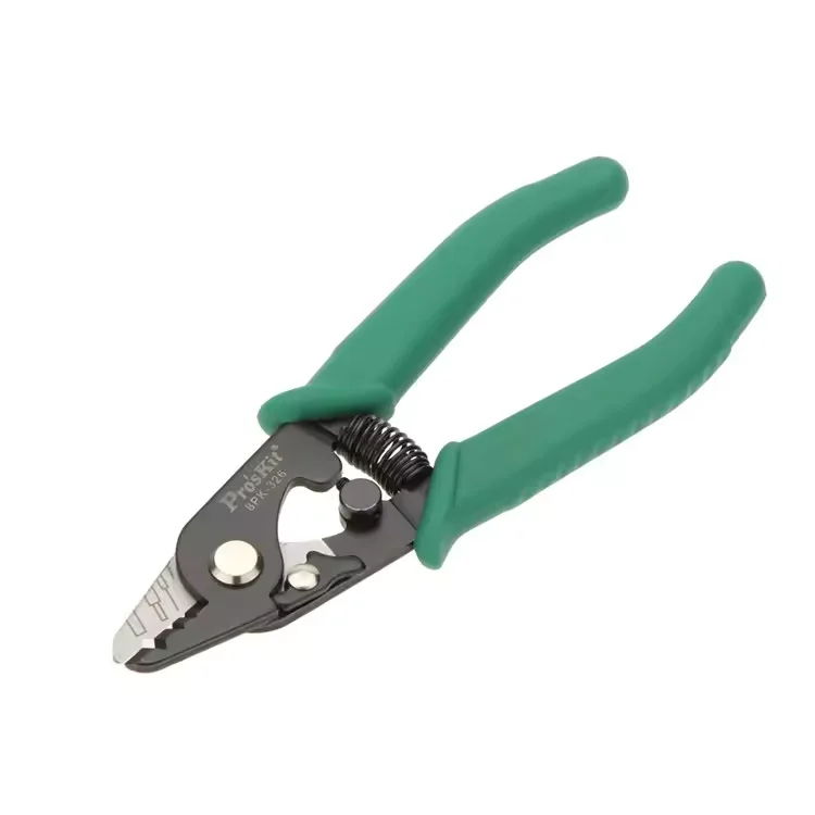 Proskit Tools 8PK-326 Fiber Optic Stripper 3 Holes Miller Pliers Pro'skit Certified TW 1.6`3.0 mm Jacket 600`900um Buffer 250 Um