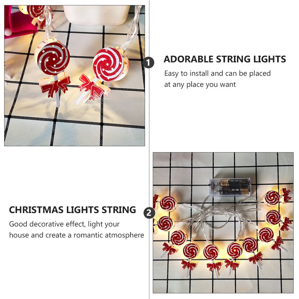 1Pcs LED Lollipop Candy String Lights Exquisite Decoration for Christmas Indoor Outdoor Party Bedroom Candy String Lights