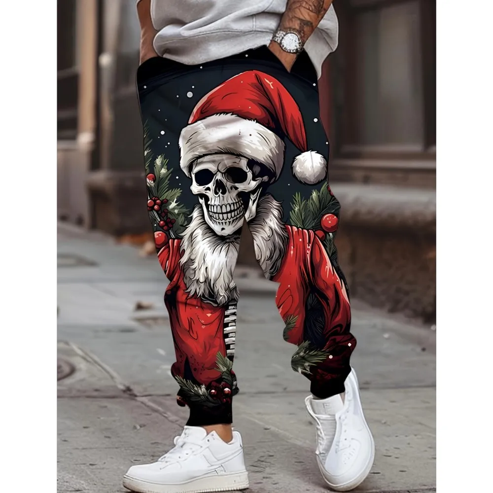 Skull Graphic Sweatpants for Men 3