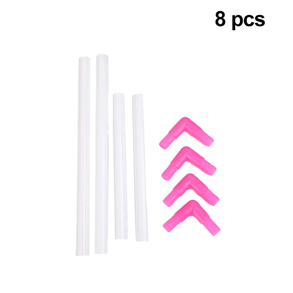 8Pcs Durable PVC Embroidery Frame Smooth Wearable Cross Stitch Quilting Needlepoint 25x35cm Random Color Easy to Use