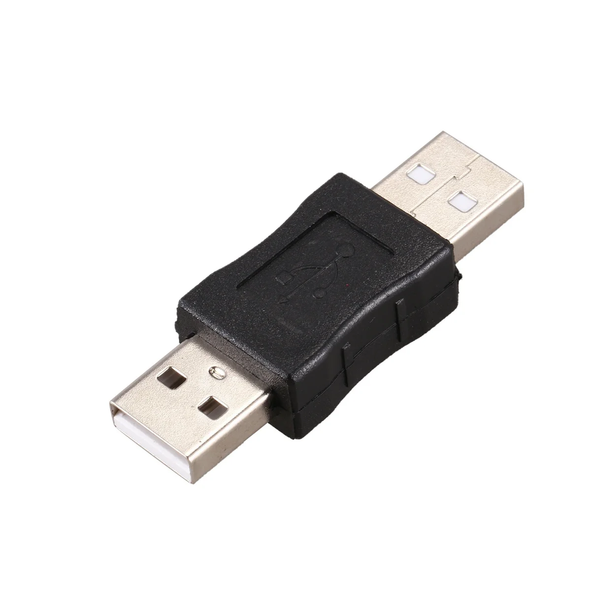 Y06A SODIAL(R) Adaptador de conector USB A macho a macho Negro