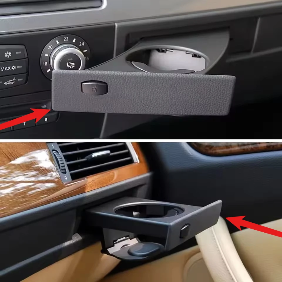 For BMW E60 For BMW 5 Series 2002-2010 520 525 530 535 51459125626 Car Front Enter Console Seat Armrest Insert Drinks Cup Holder