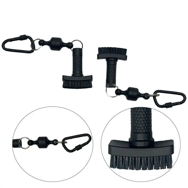 〔ods13〕escova-de-limpeza-a-seco-para-golfe-com-Ima-removivel-cerdas-de-nylon-resistentes-ferramenta-profissional-para-limpeza-de-clubes-de-golfe