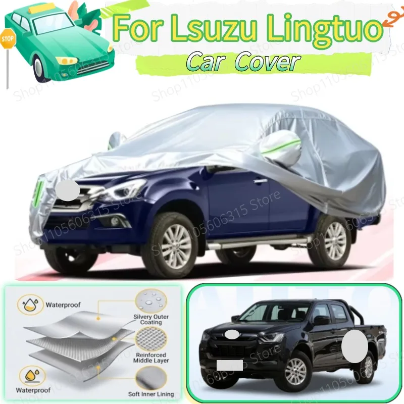 Car Cover Custom For Isuzu Lingtuo Windproof Strap Single Bands for Snow Rain Dust Hail Protection Waterproof