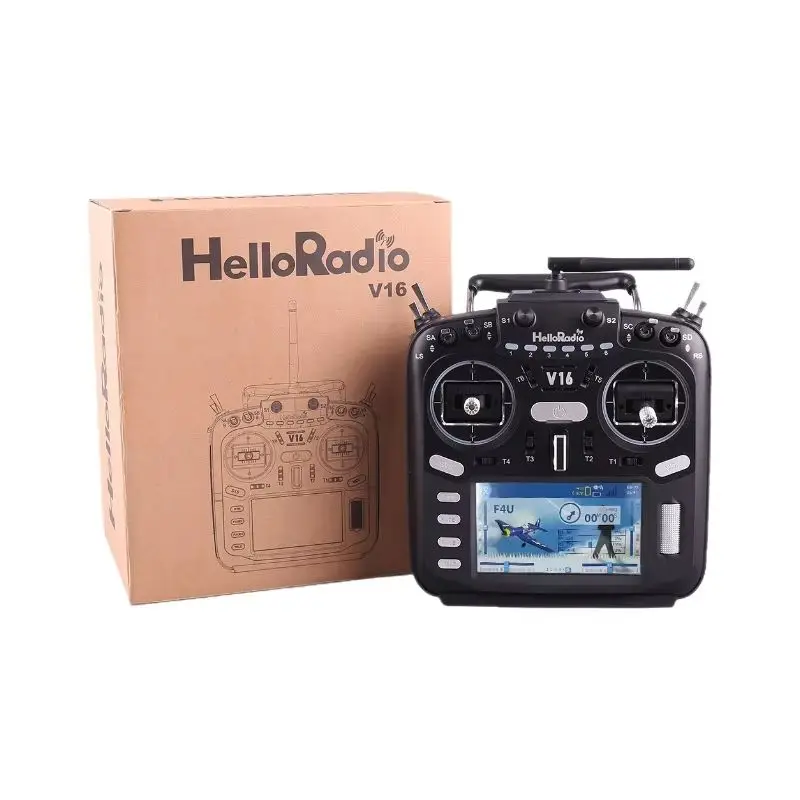 

HelloRadio V16 MAX 6-канальный радиоуправляемый передатчик с голосом и управлением движением, металлический карданный подвес с ЧПУ EdgeTX, многопротокольный для FPV дронов