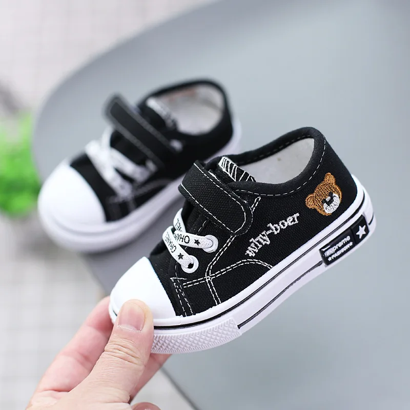 Children's Canvas Shoes Spring And Autumn Boys' Shoes Soft Soled Toddler Shoes Girls' Sneakers1-3 Years Old Kids Toddleer Shoes