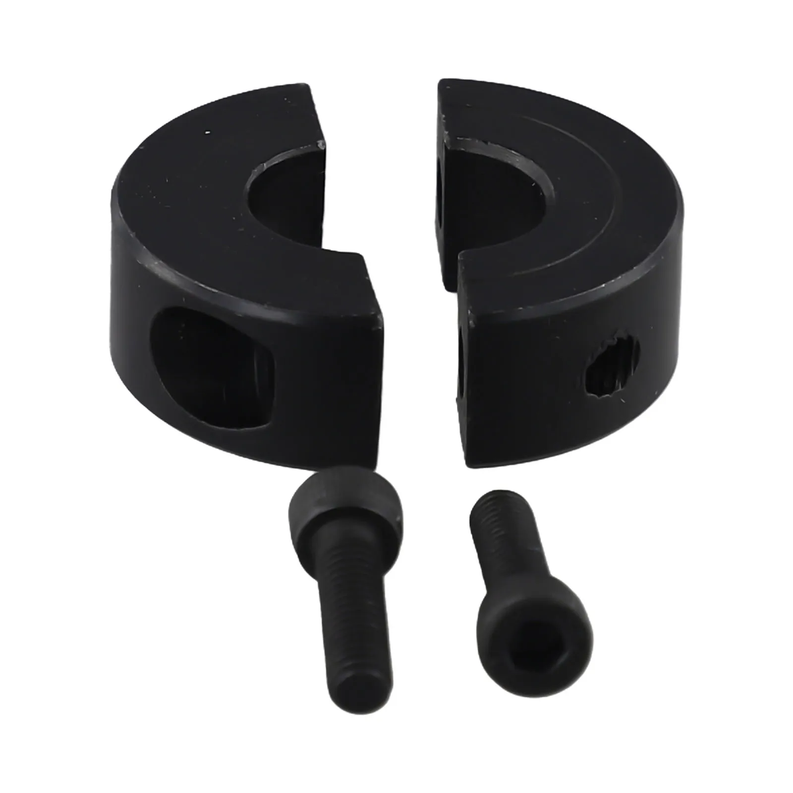 Split Retaining Ring for Industrial Automation Components Compatible with Common DIN 912 Fasteners and Standard Shaft Sizes