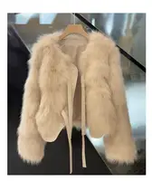 Autumn Winter Women Imitation Fox Fur Coat 2025 New Light Luxury Lace-Up Women'S Fur Coat Top Women Loose Fashion Fur Jacket 5