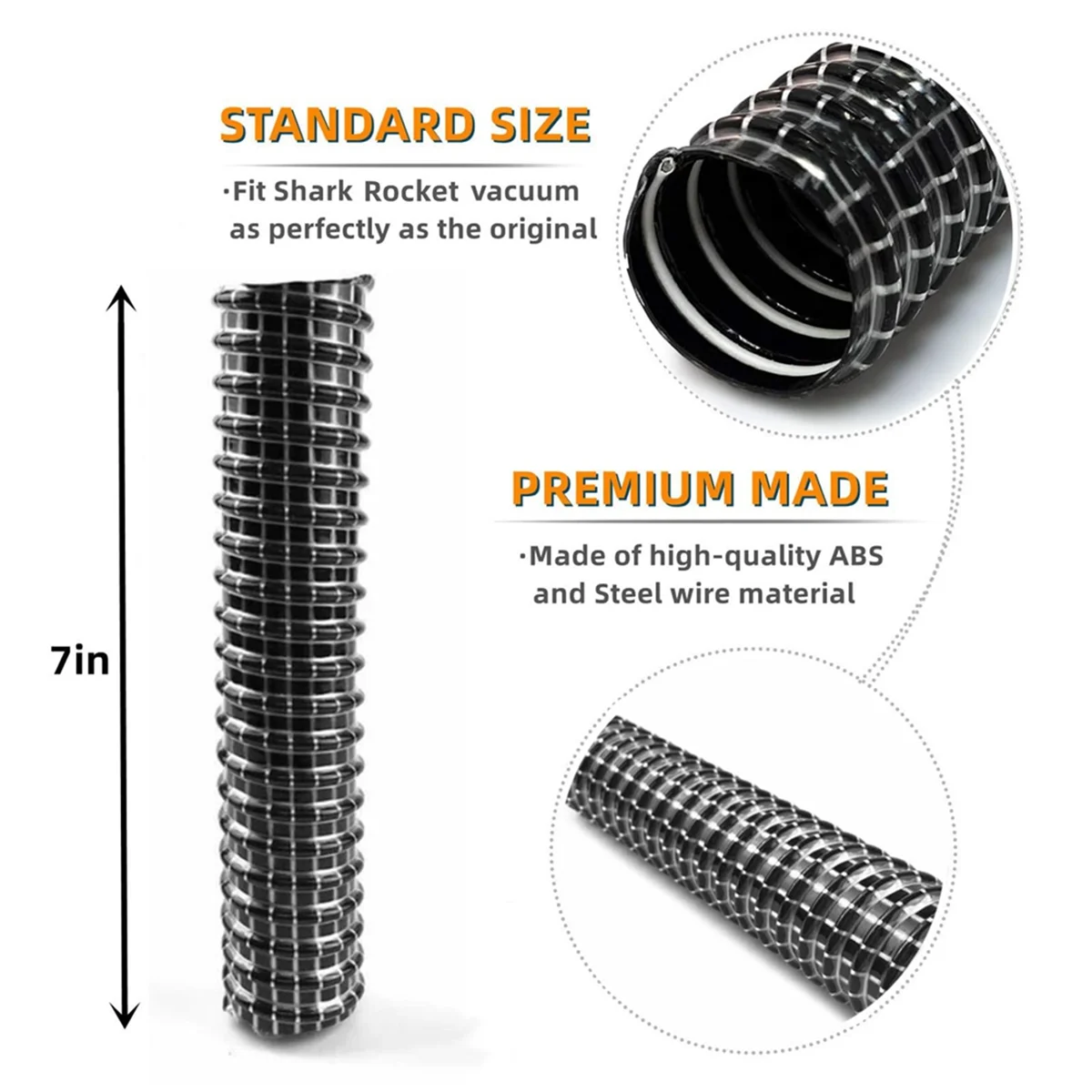 2 шт. нижний шланг для пылесоса Shark Rocket HV300, HV301, HV302, HV320, HV31, сменный шланг нижнего канала 6x1,25 дюйма — A19G