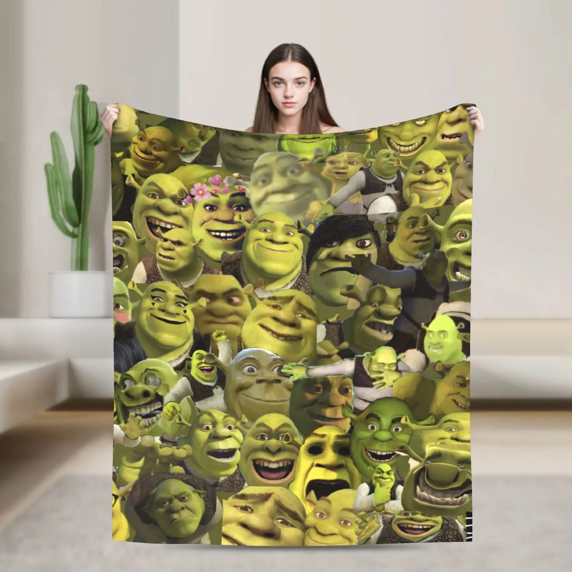 بطانية ميمي مخملية للخريف/الشتاء متعددة الوظائف خفيفة الوزن للسرير لحاف خارجي #2