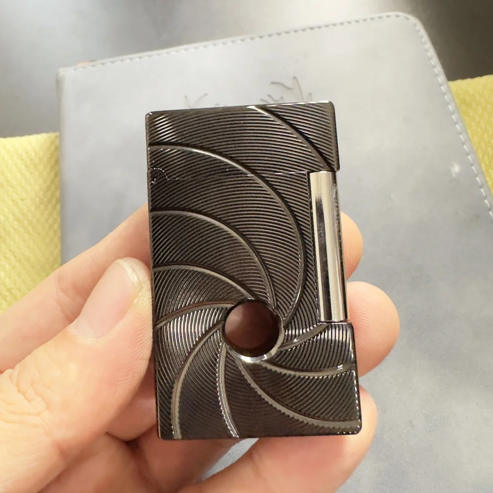 Dupont Ligne 2 Estilo de la serie de agujeros de encendedor de cobre puro de lujo, regalo para hombres, recarga de gas butano, compañero de cigarrillos