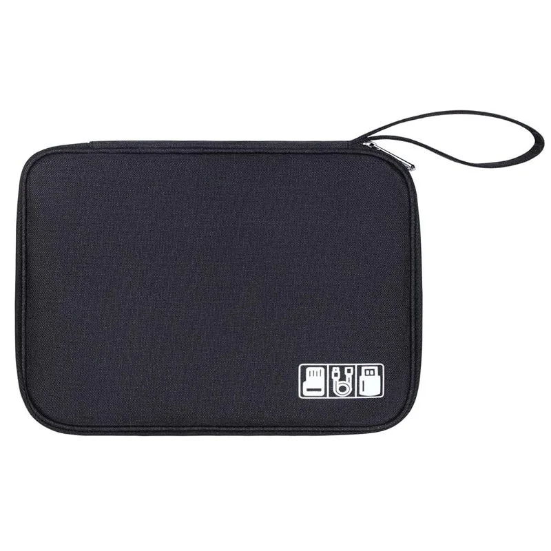 Solid color simple and practical portable power bank storage bag digital bag travel charging cable earphone storage bag data cab