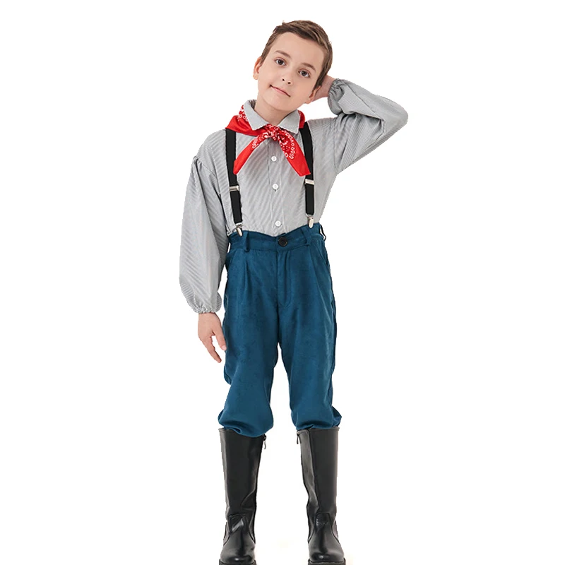 Carnaval Purim disfraz de pionero Colonial histórico aldeano Famer monos juego de rol Cosplay vestido de fiesta elegante de Halloween