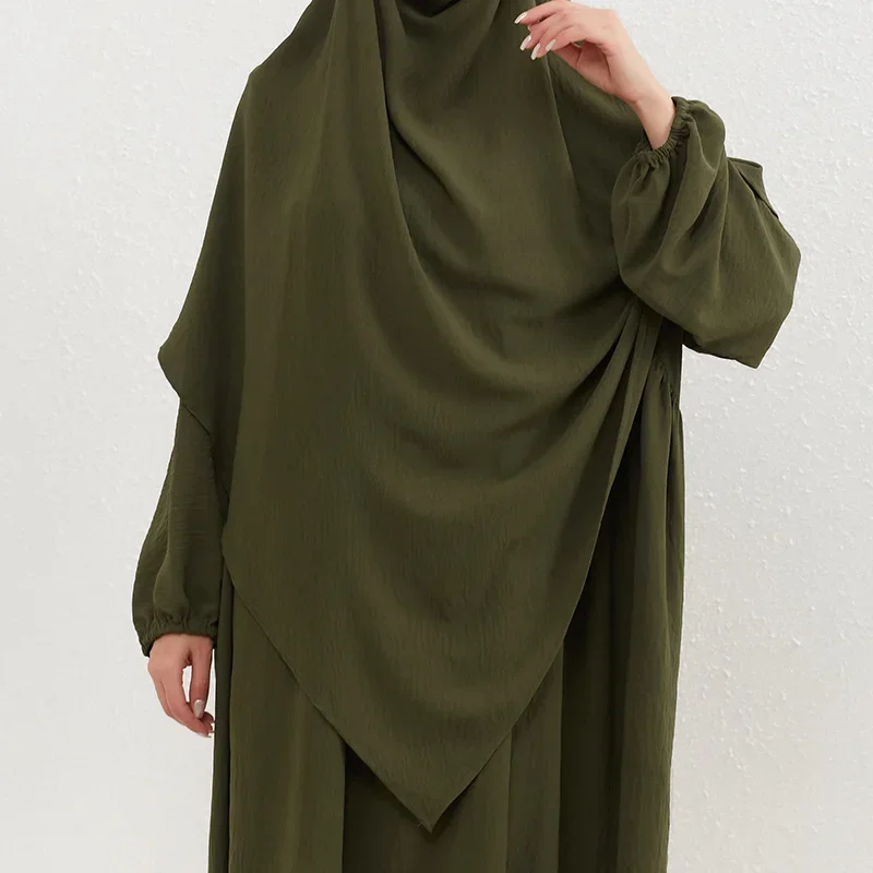 Women Eid Muslim Abaya Morocco Ramadan Arab Dubai Headscarf Kaftan Islam Long Robe Solid Casual Modest Abayas Jalabiya Loose