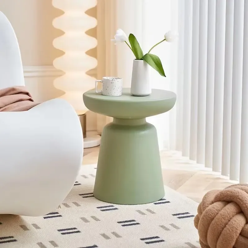 Simple Sofa Side Table, Modern Minimalist Multi-color Small Coffee Table for Living Room Balcony Small Apartment Home Decor