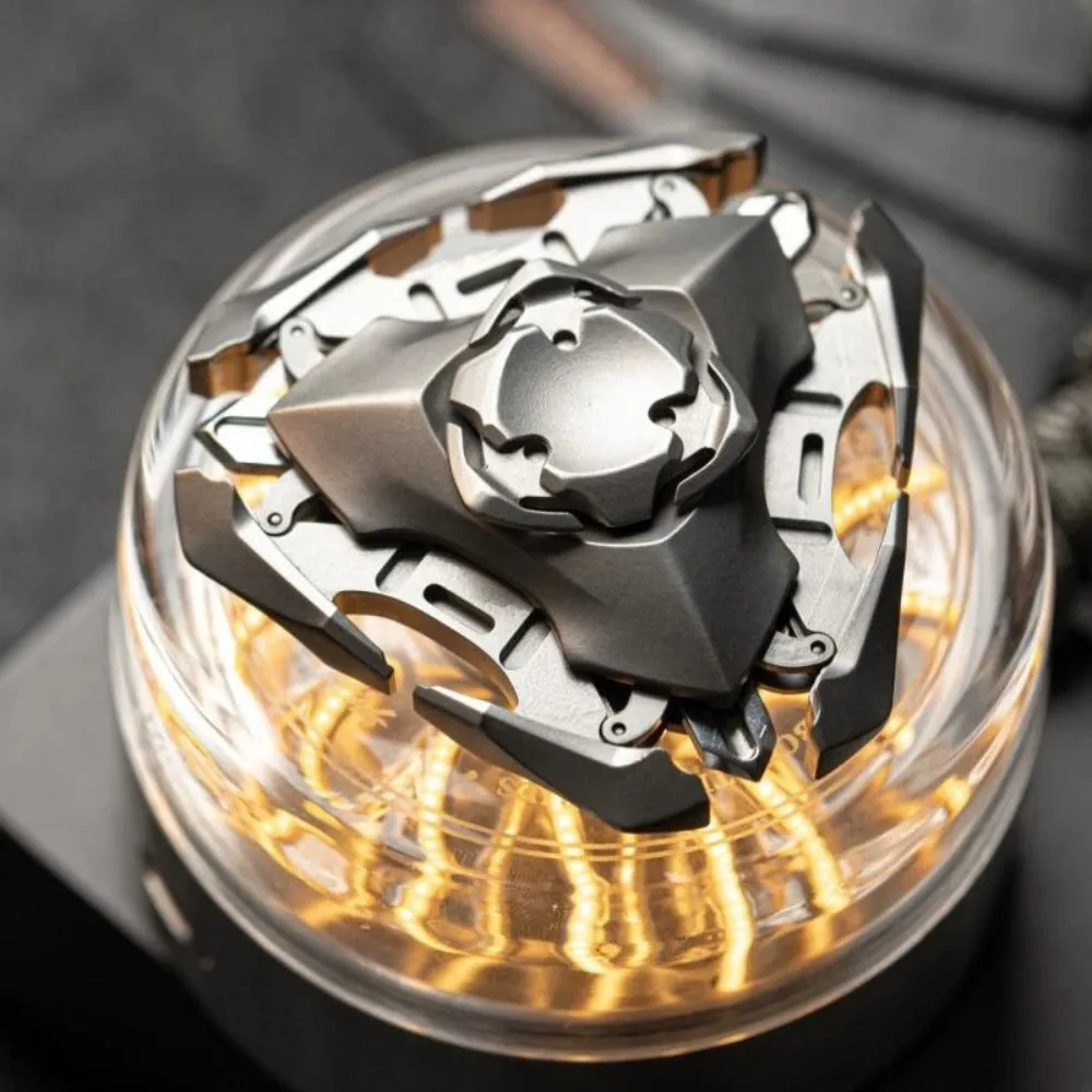 Freak Mech Studio Blade Open Nail Gyro Fidget Spinner Meccanico in metallo Fidget Toy per adulti Gadget per alleviare l'ansia