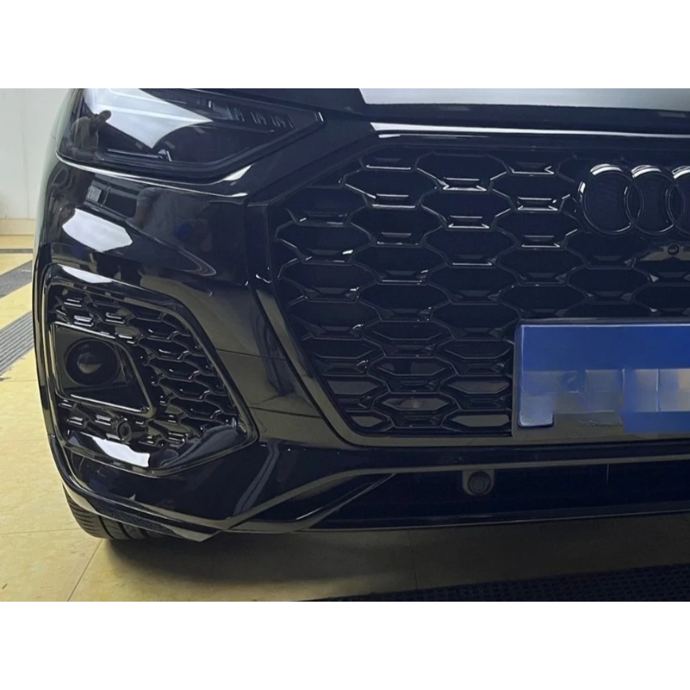 For Audi Q5L 2021-2022 Front Bumper With Black Fog Light Cover Dummy ACC Exterior Mod Auto Accessory Car Refit Upgrade Part
